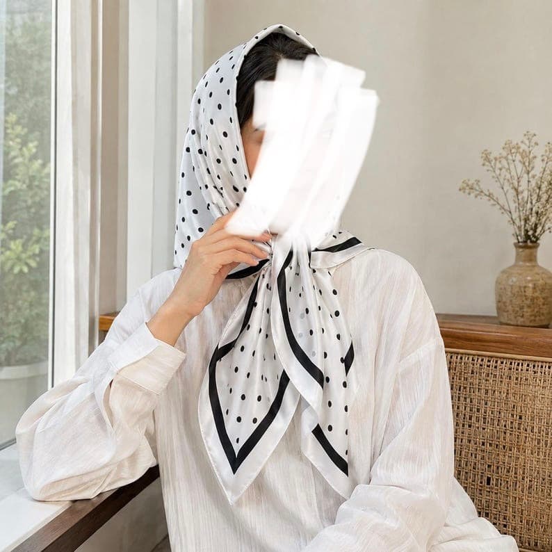 POLKA DOT SILK HIJAB